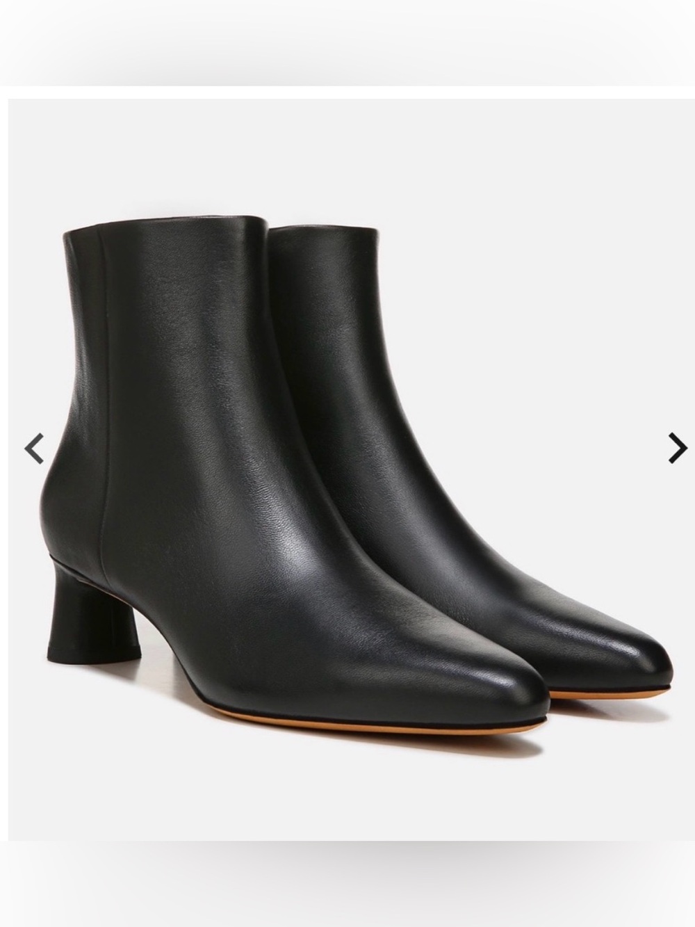 Vince Sz 8 Hilda Women’s Black Leather Ankle Boot Minimalist Quiet Luxury Goth
